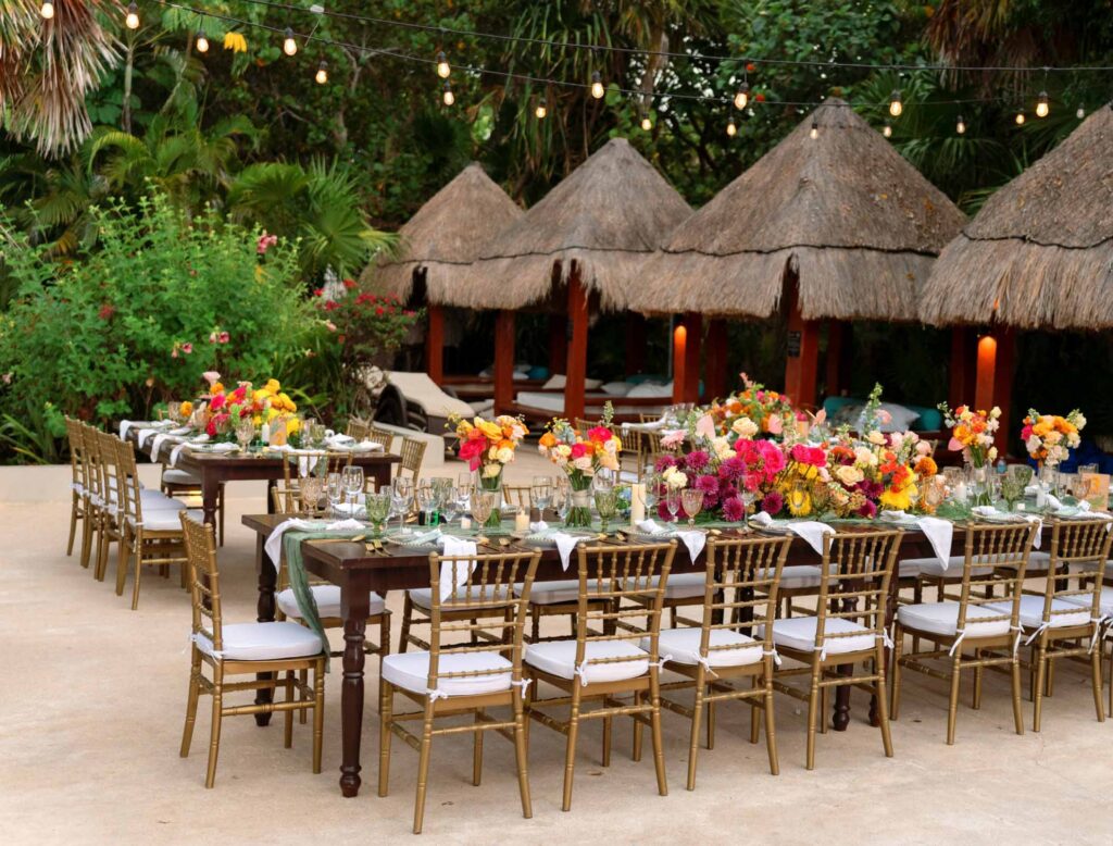 Destination wedding reception
